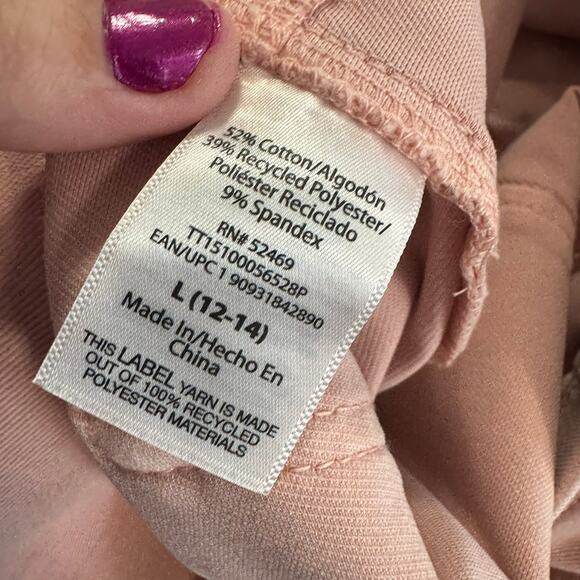 Time and Tru Light Pink Spandex Blend Pull On Crop Jeggings Size Large/ 12 - 14 - Picture 6 of 7